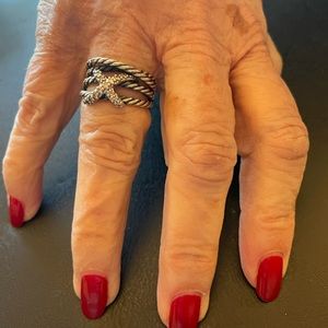 Sterling and diamonds size 7